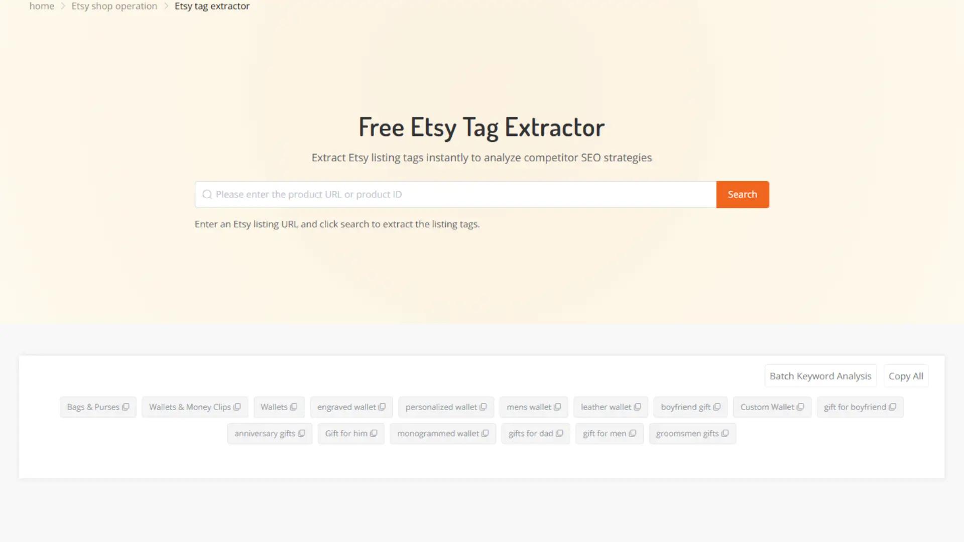 Free Etsy Tag Extractor – Extract Etsy Tags for SEO
