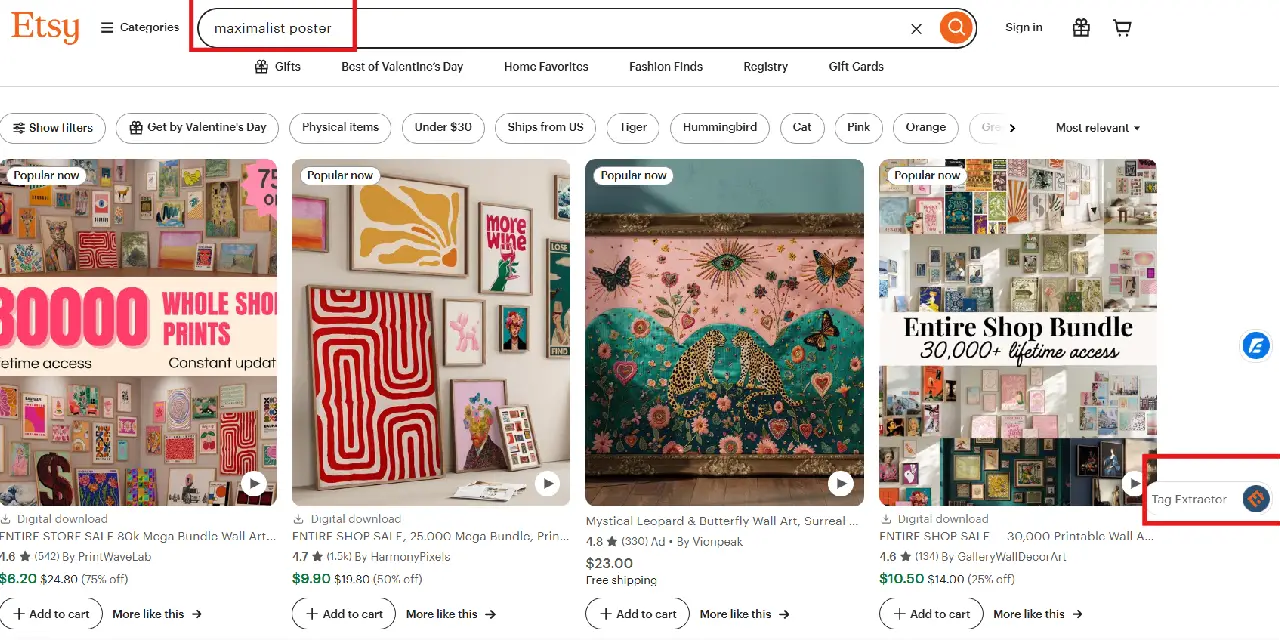 Step 2: Search on Etsy