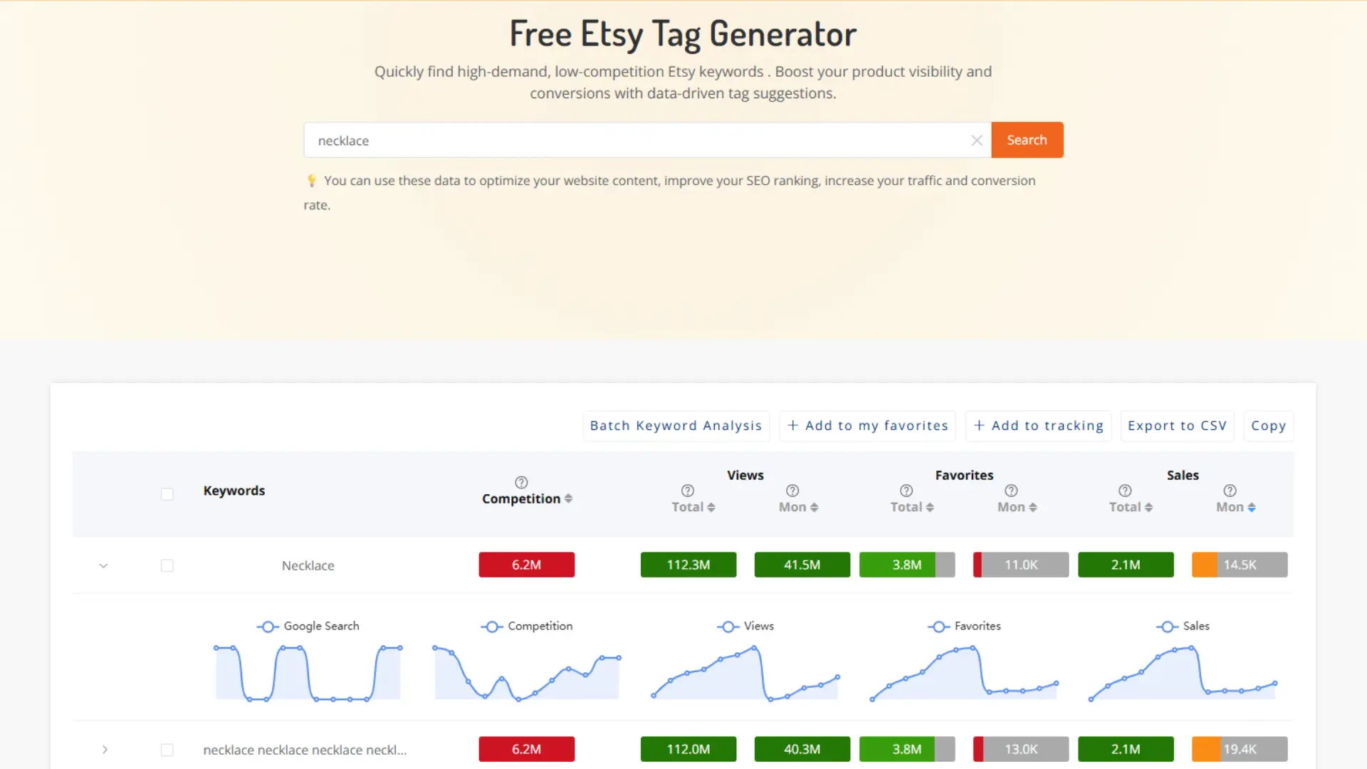 Etsy Tag Generator – Choose High-Demand, Low-Competition Tags to Boost Visibility
