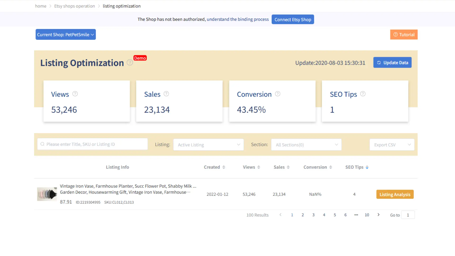 Listing Optimization Tool – Auto SEO Reports & Actionable Recommendations