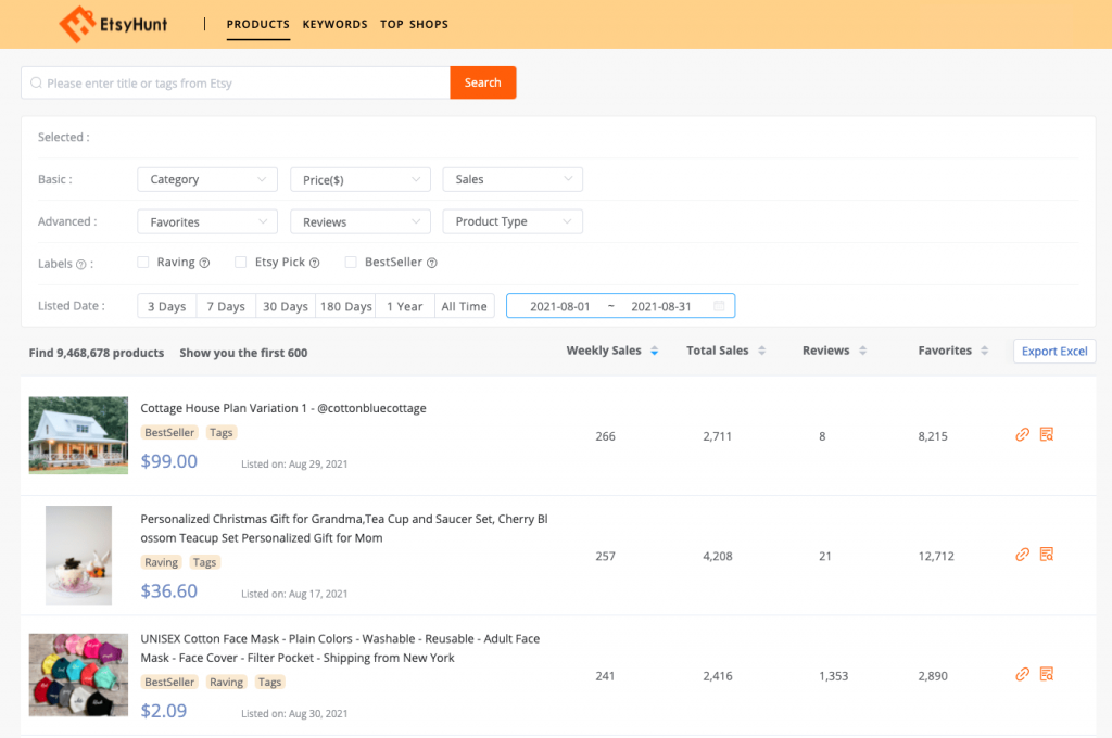 How to Do Etsy Product Research by Using EtsyHunt?