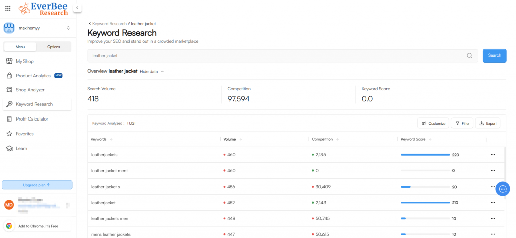 everbee keyword research