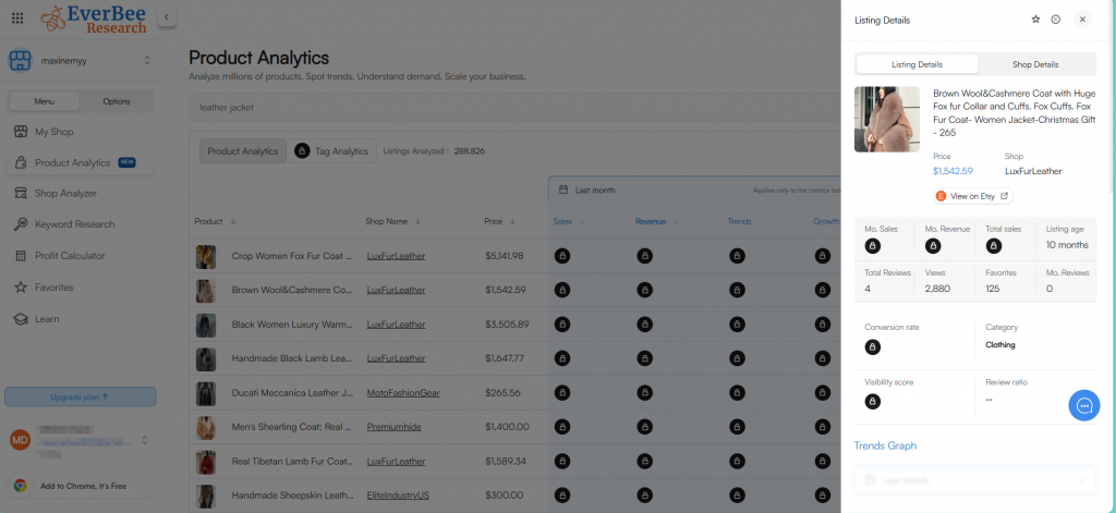 everbee product analysis