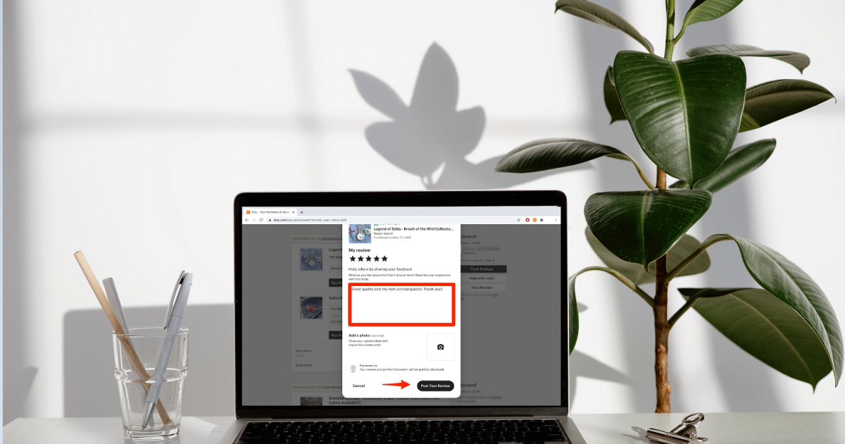 Etsy Reviews:  Guide on How to Write a Review on Etsy in 2024
