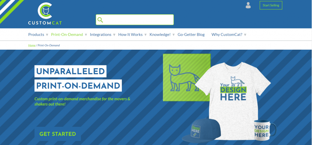 Etsy print on demand partners - CustomCat