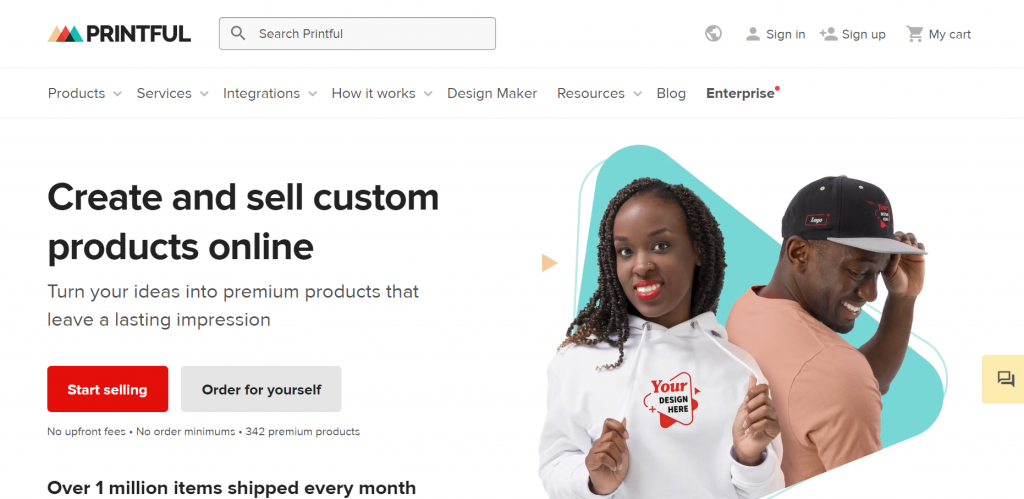 Etsy print on demand partners - Printful